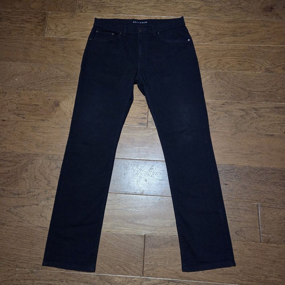 Mott & Bow Mercer Slim Straight Jeans Mens 35x34 Navy Comfort Stretch